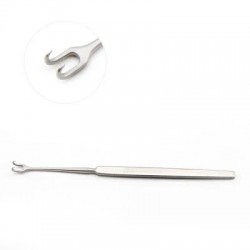 Freer Skin Hooks Double Prongs 2.5mm, 6" Sharp