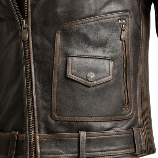 Night Rider - Men's Motorcycle Leather Jacket