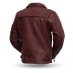 Stylish snakeskin effect zip-up leather jacket