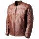 Vogue trendy stripe-quilted leather bomber jacket